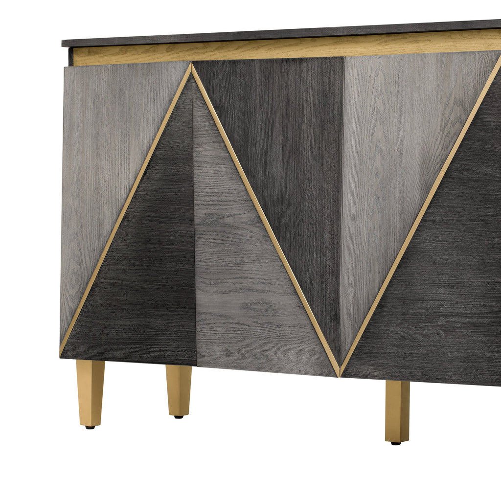 60' Retro Sideboard Cabinet with Adjustable Shelves