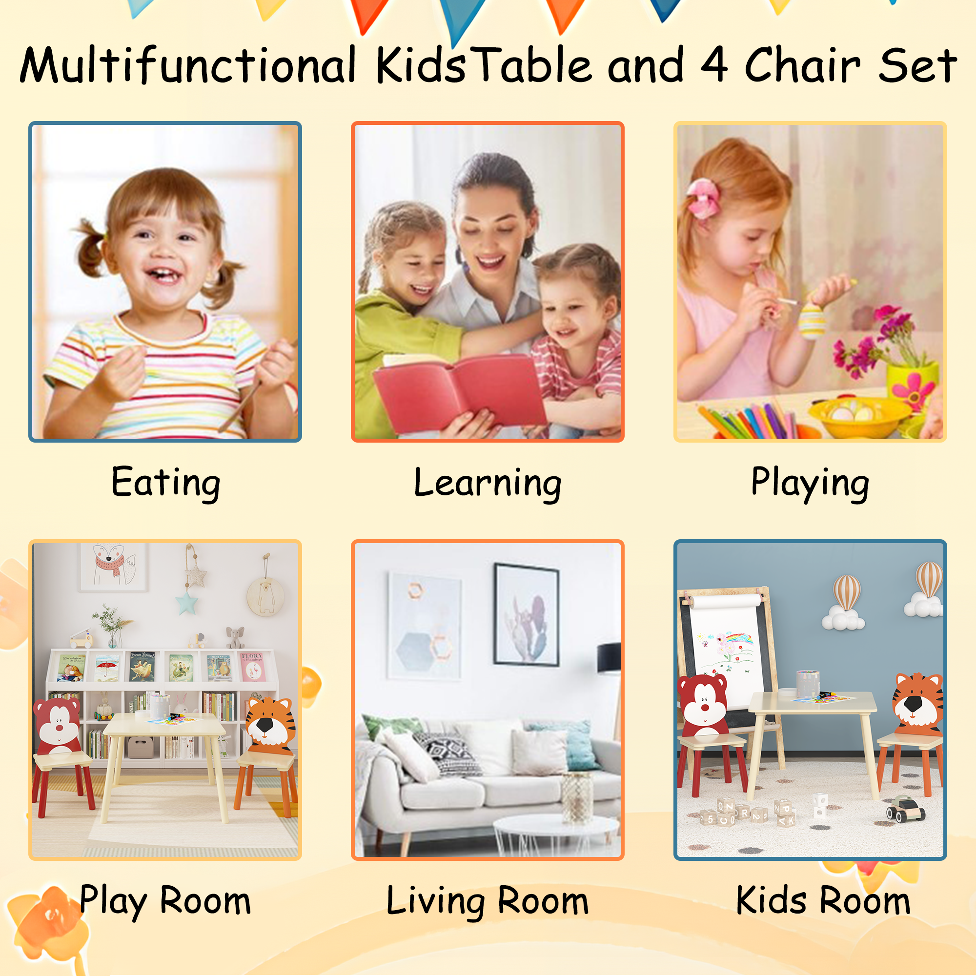 Montessori Toddler Table and Chairs Set
