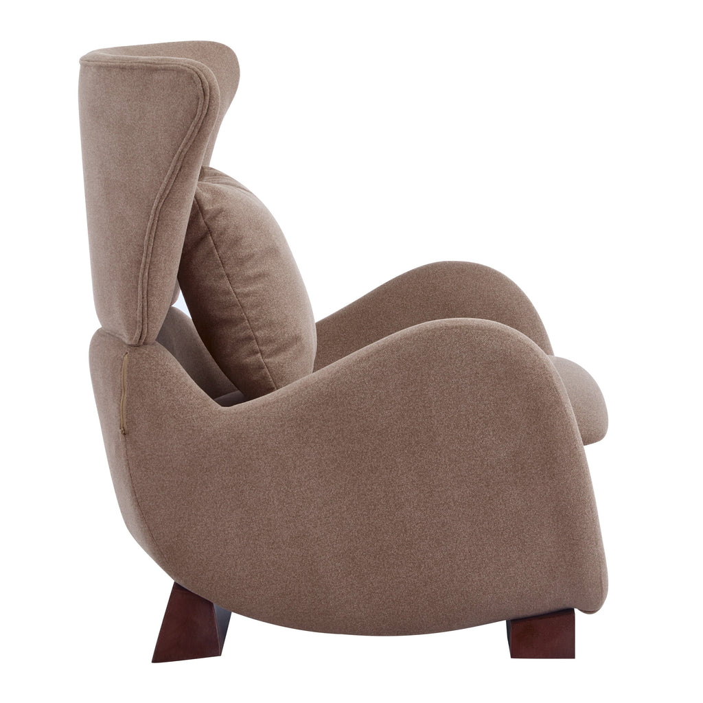 Modern Brown Polyester Accent Chair with Pet/Storage Space