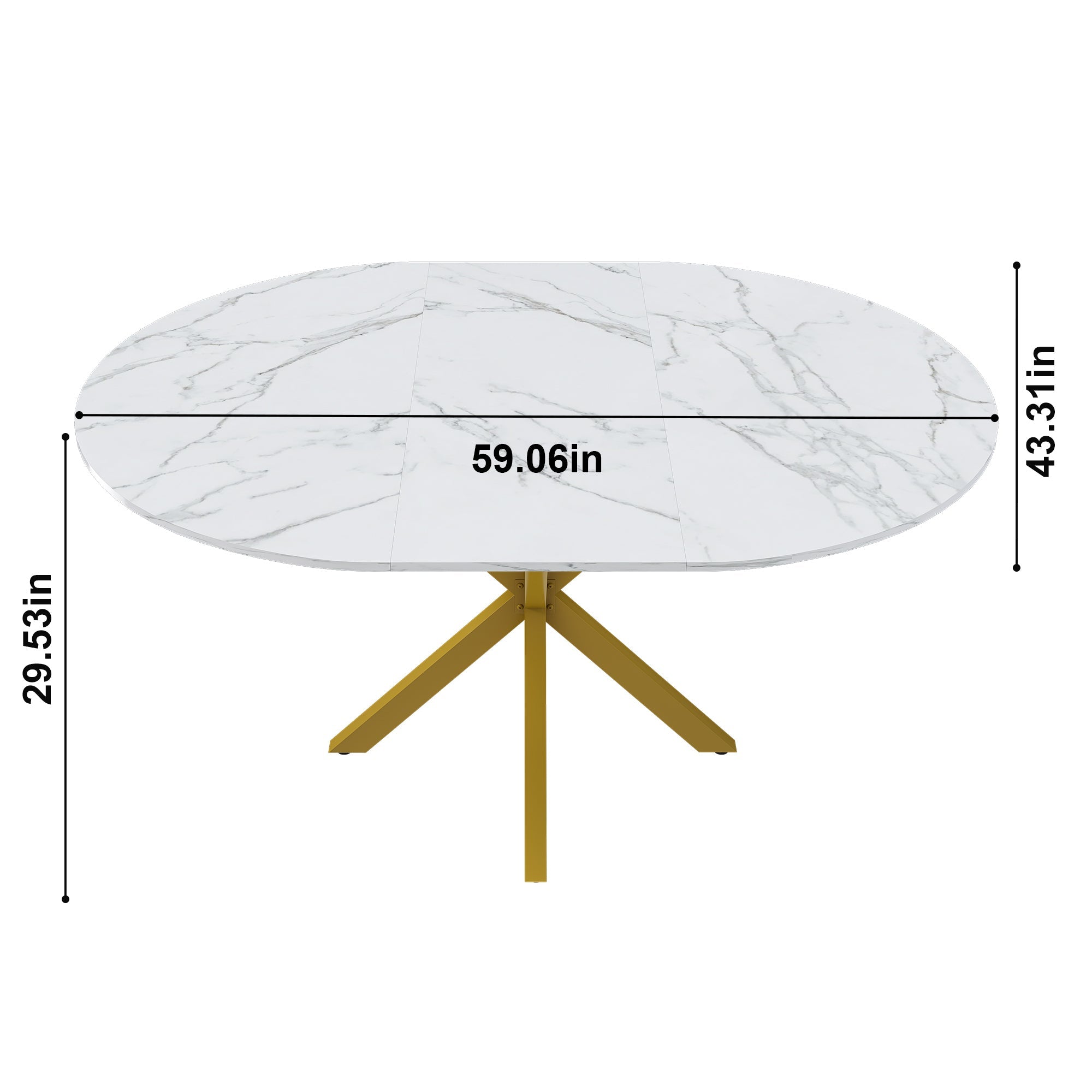 Modern Solid Wood Veneer Retractable Dining Table