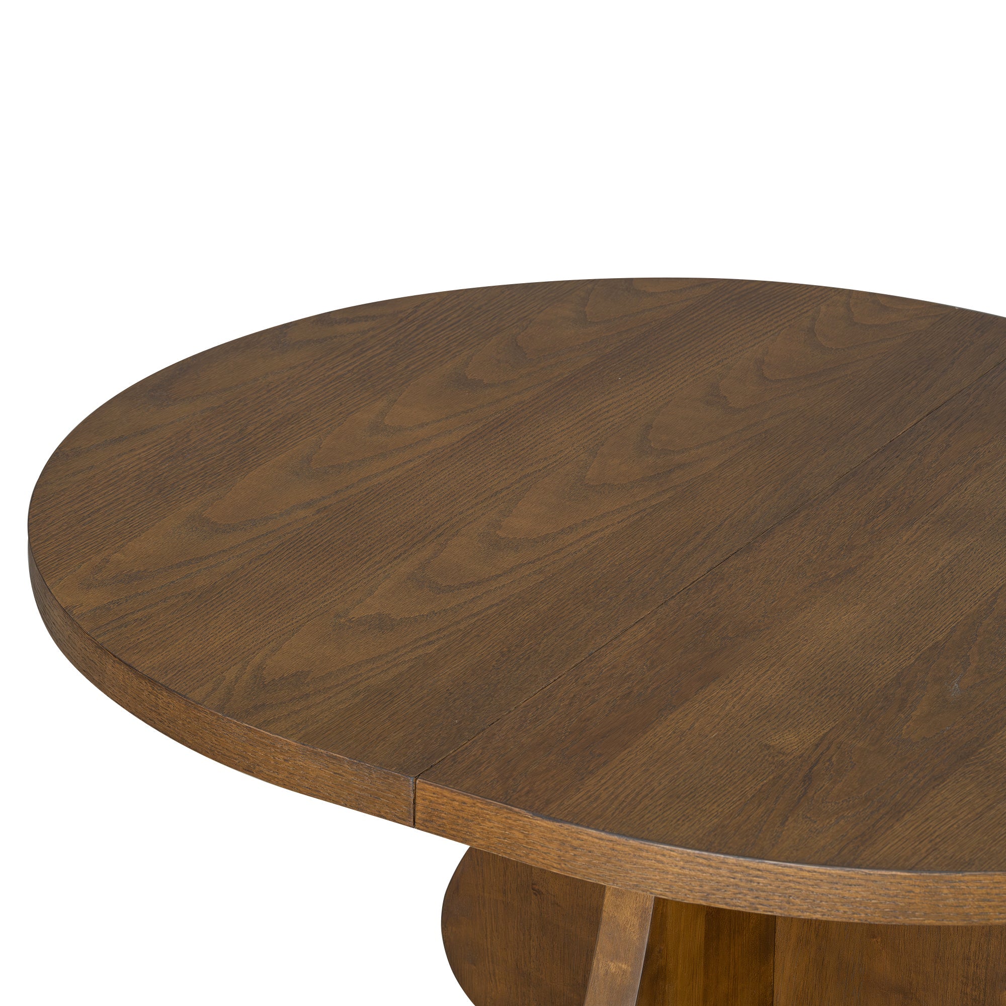5-Piece Farmhouse Extendable Dining Table Set with 4 Upholstered Chairs