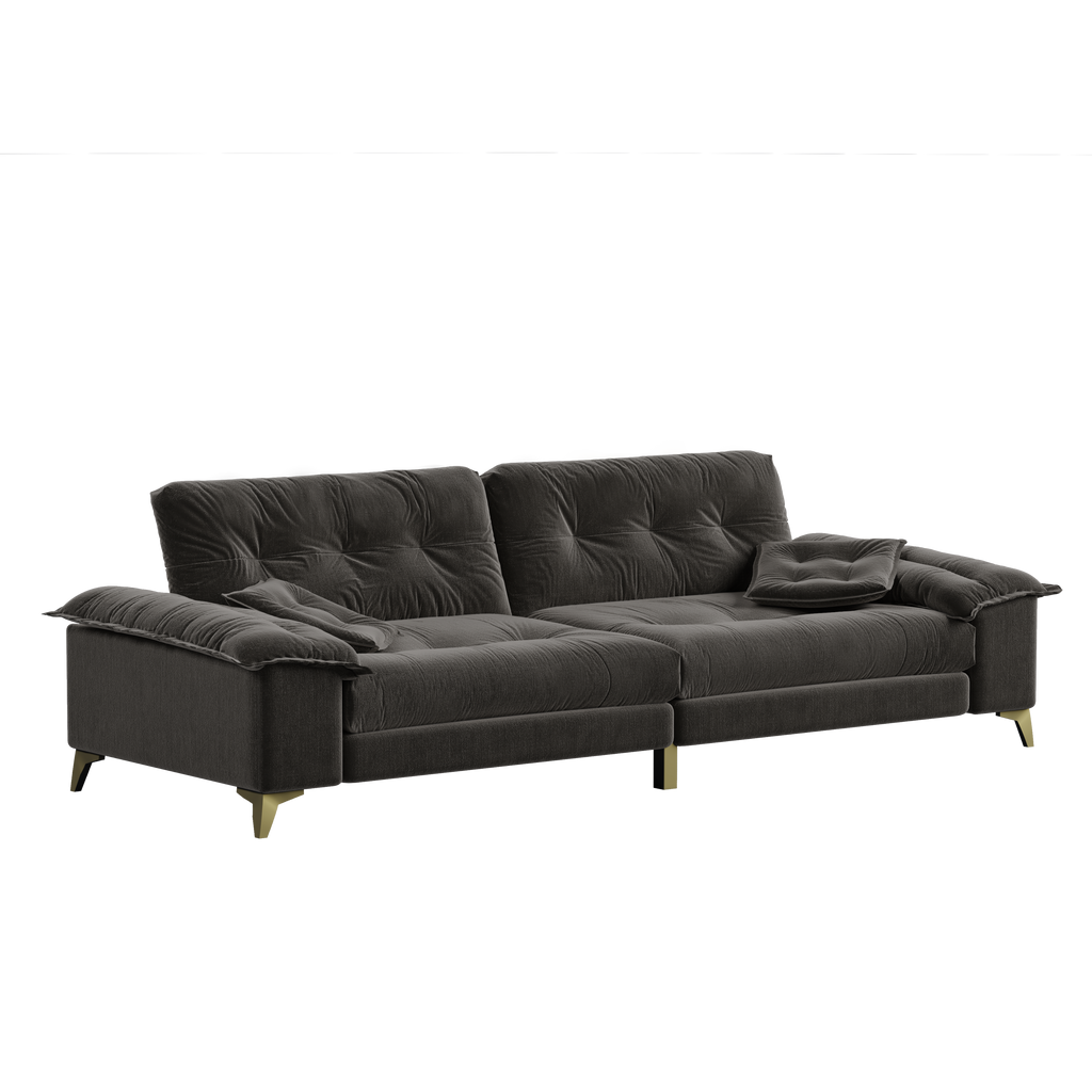 104.7 ' Modern 4-Seat Cloud Sofa with Wide Removable Armrests