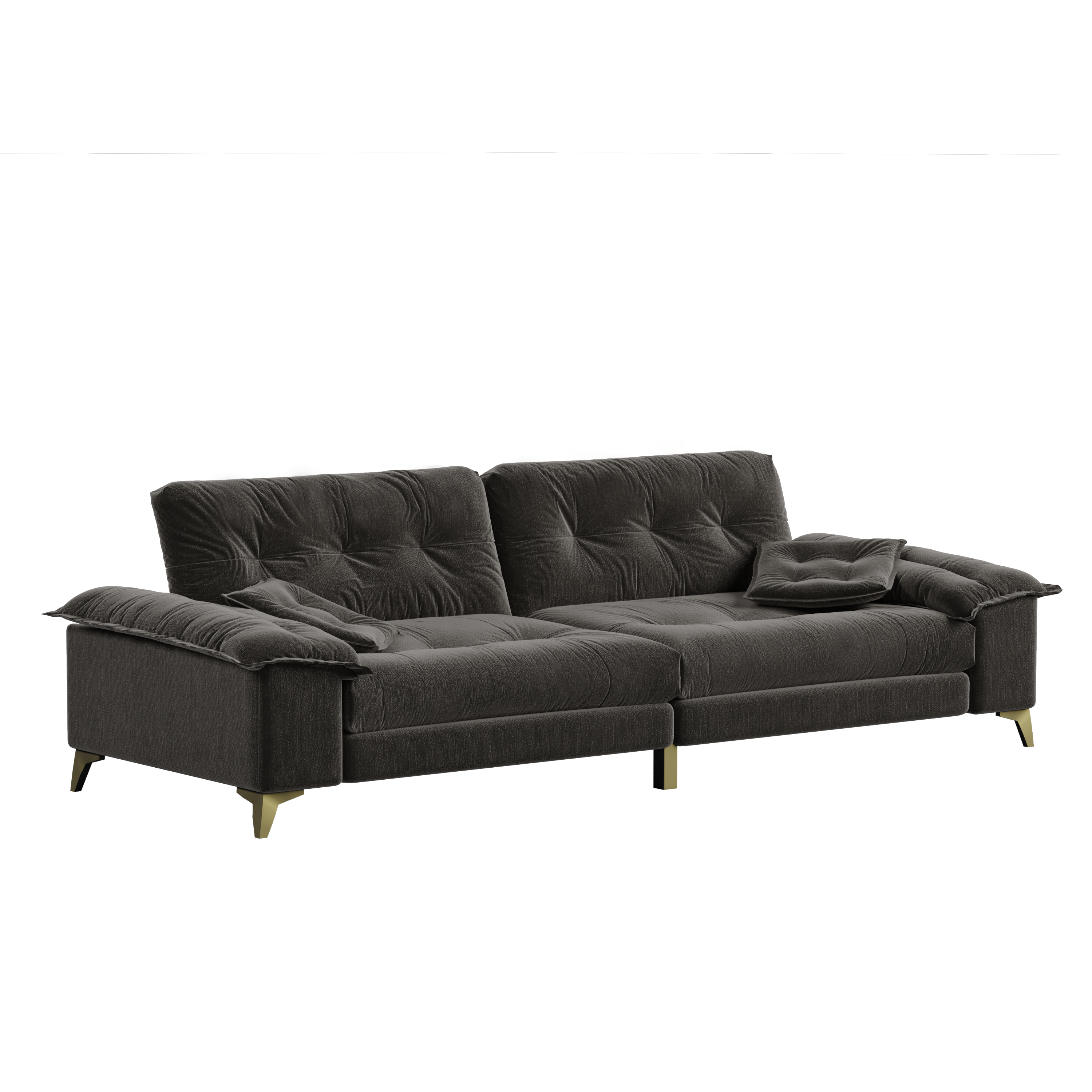 104.7 ' Modern 4-Seat Cloud Sofa with Wide Removable Armrests