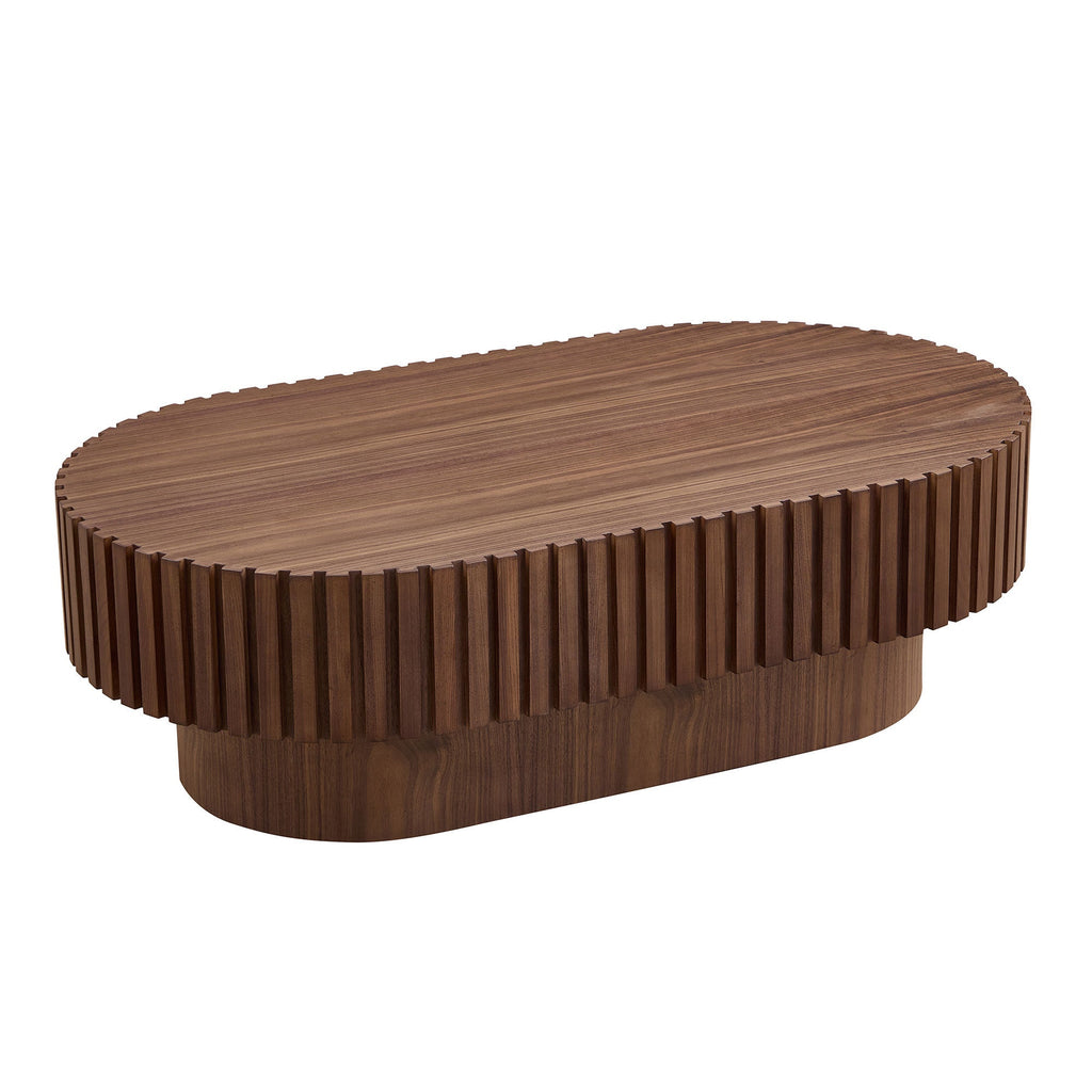 43.70 Inch Modern Handcraft Drum and Oval Coffee Table