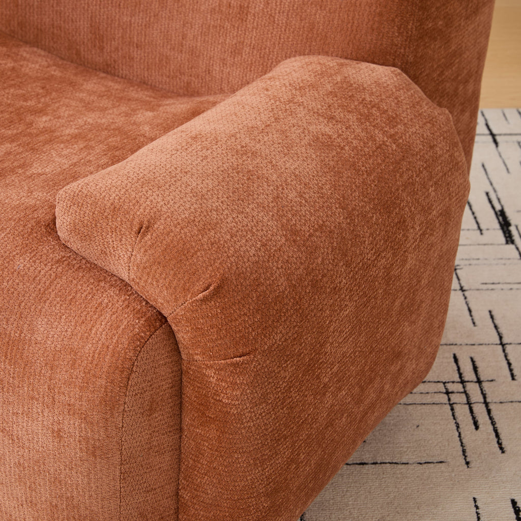 Modern Chenille Vertical Stripe Accent Chair