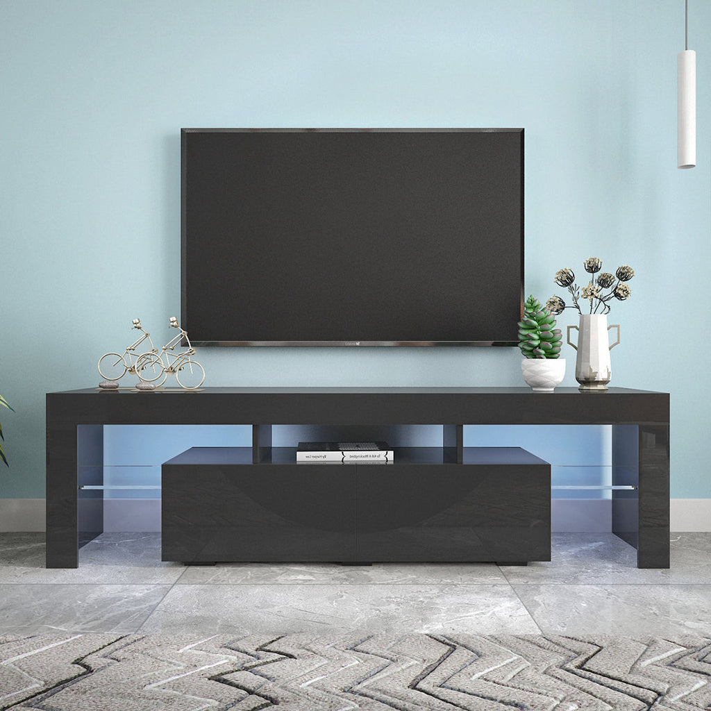 Modern Remote Control 20 Colors LED Lights TV Stand