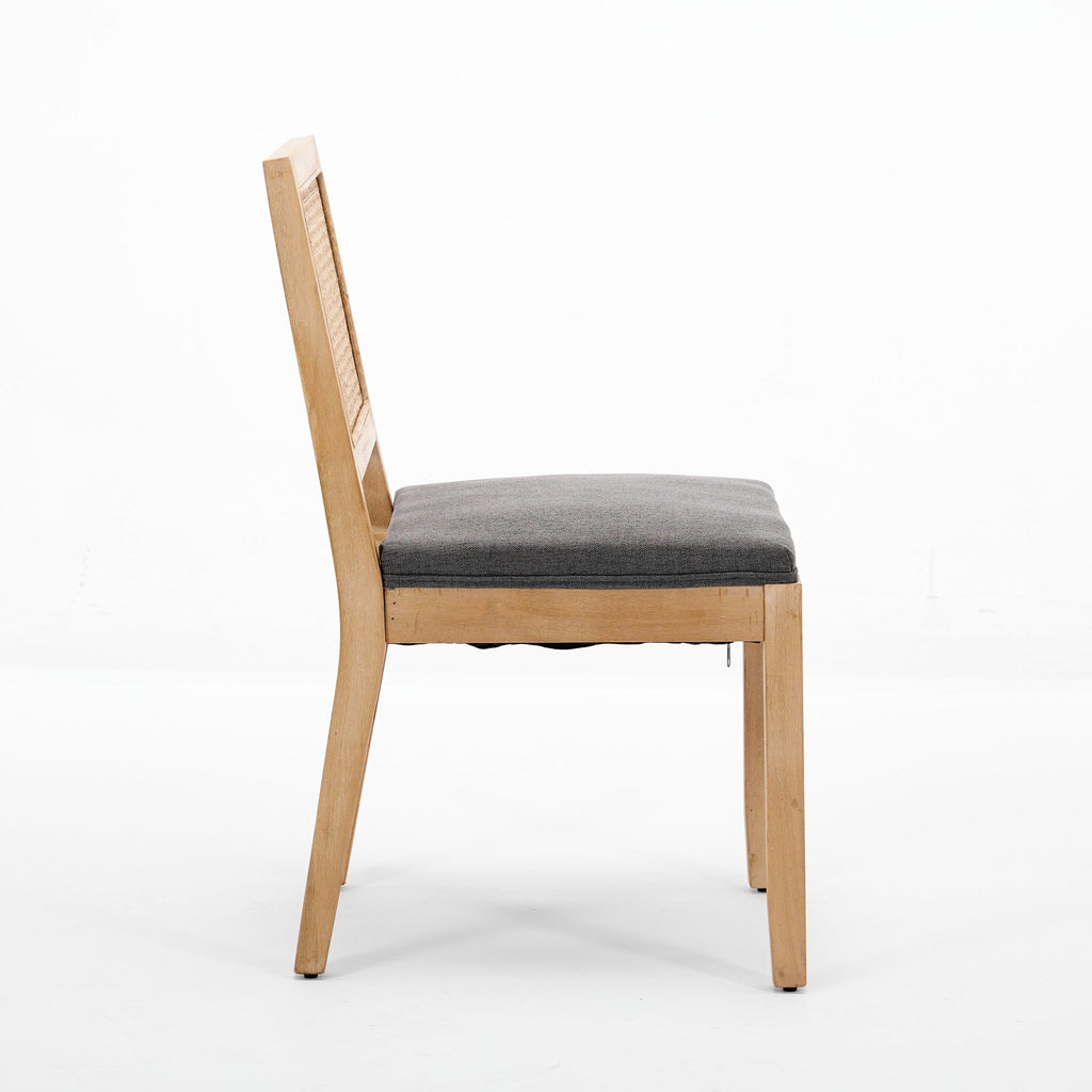 Farmhouse Rattan Dining Chairs (Set of 2)
