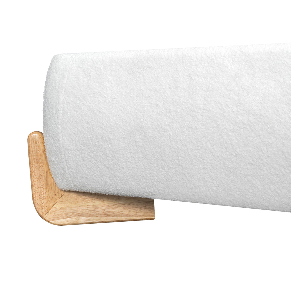 Elegant Boucle Upholstered Bed