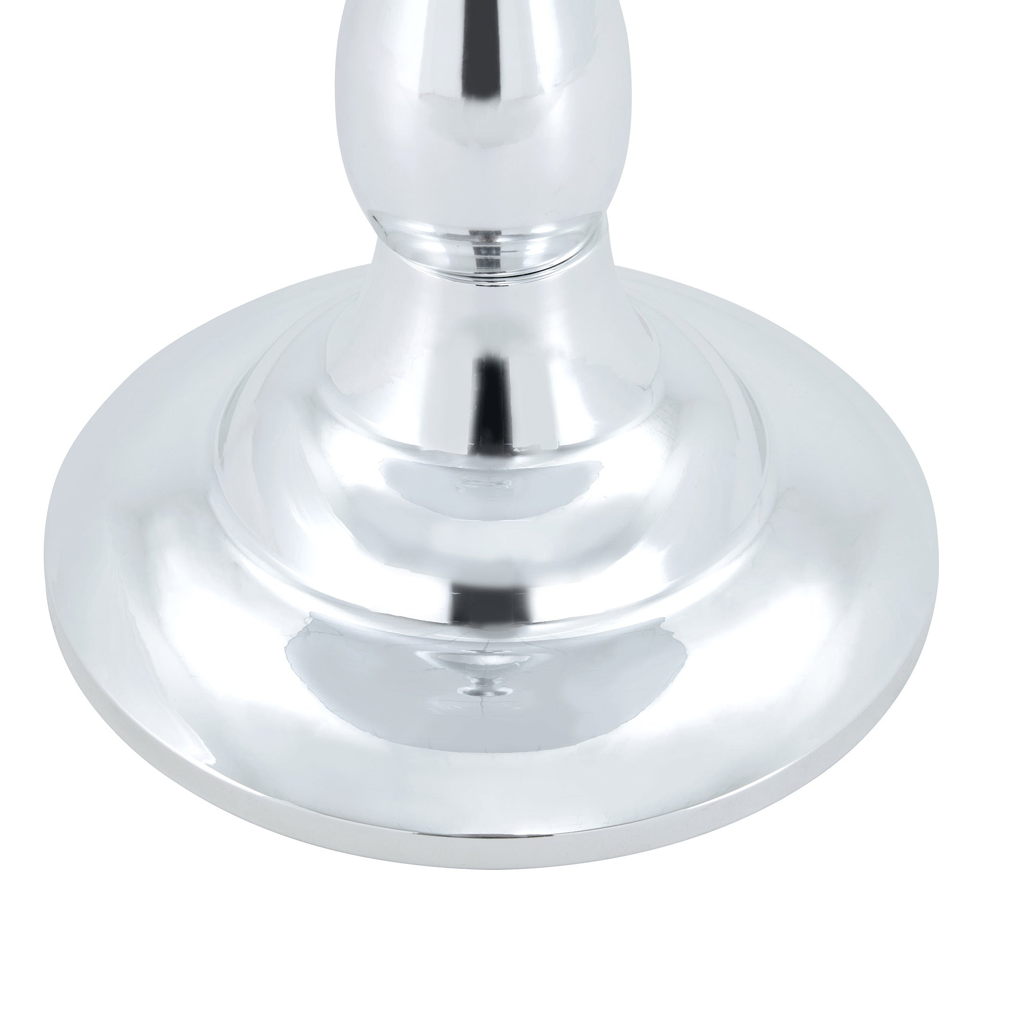 20" Small Luxury Metal Round Side Table with a Glass Top