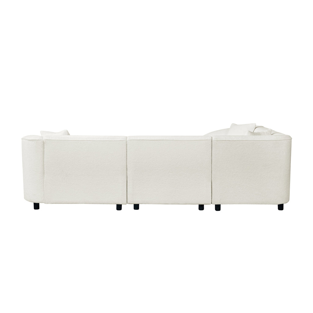 104' L-Shaped Curved Contemporary Sectional Sofa