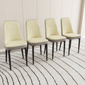 Modern Dining Chair Set of 4 with High-Quality PU Leather