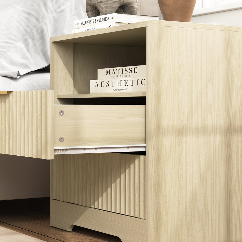 Smart Nightstand with Charging Station for Bedroom