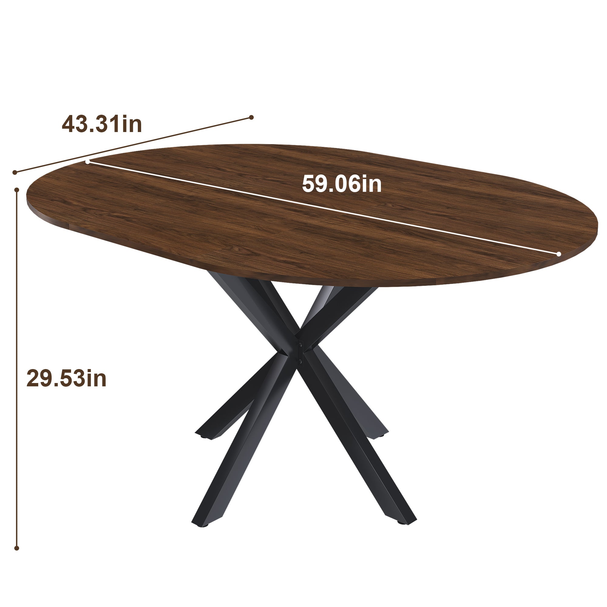 Modern Solid Wood Veneer Retractable Dining Table