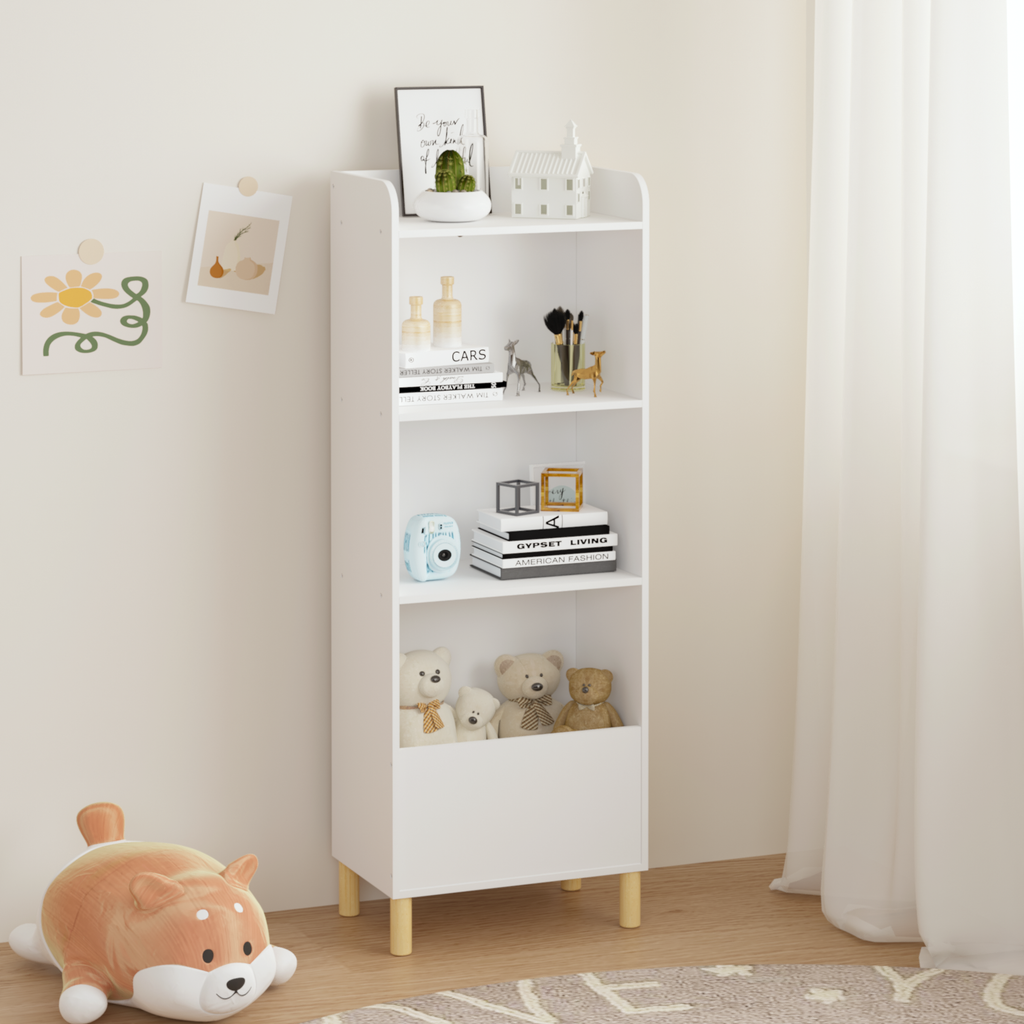 Kids 4-Tier Toy Storage Cabinet