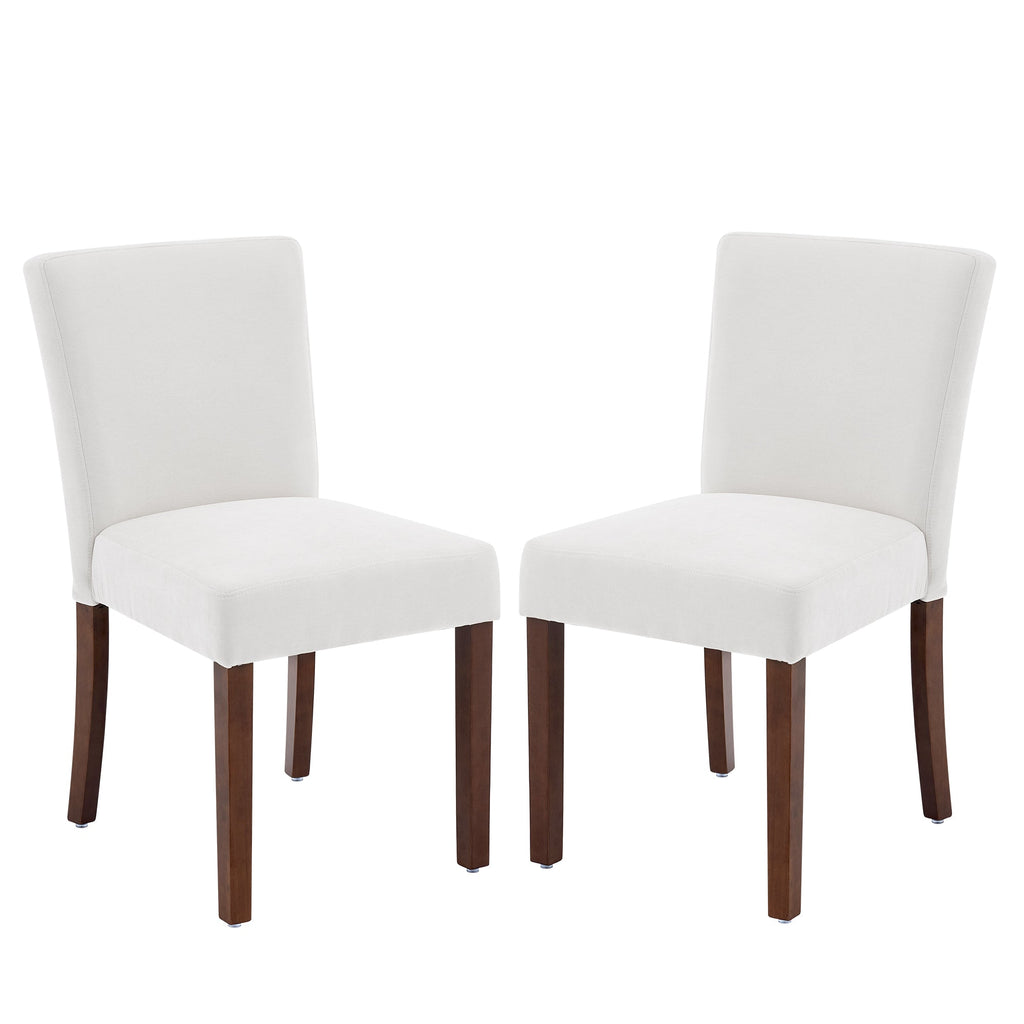 Firmoz Modern High-Back Dining Chairs with Rubberwood Legs