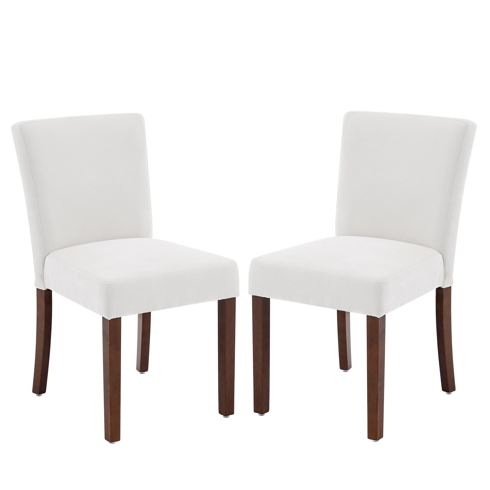 Firmoz Modern High-Back Dining Chairs with Rubberwood Legs