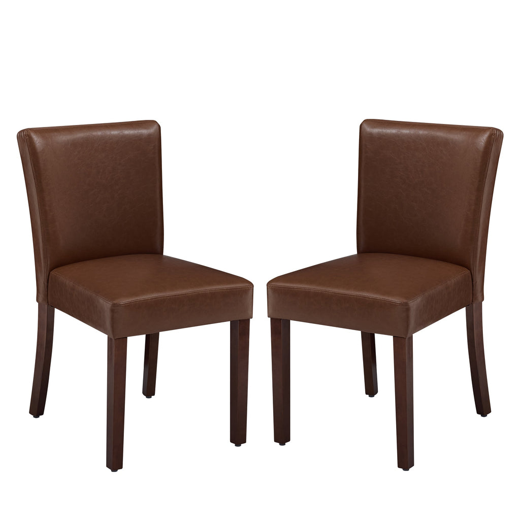 Firmoz Modern High-Back Dining Chairs with Rubberwood Legs