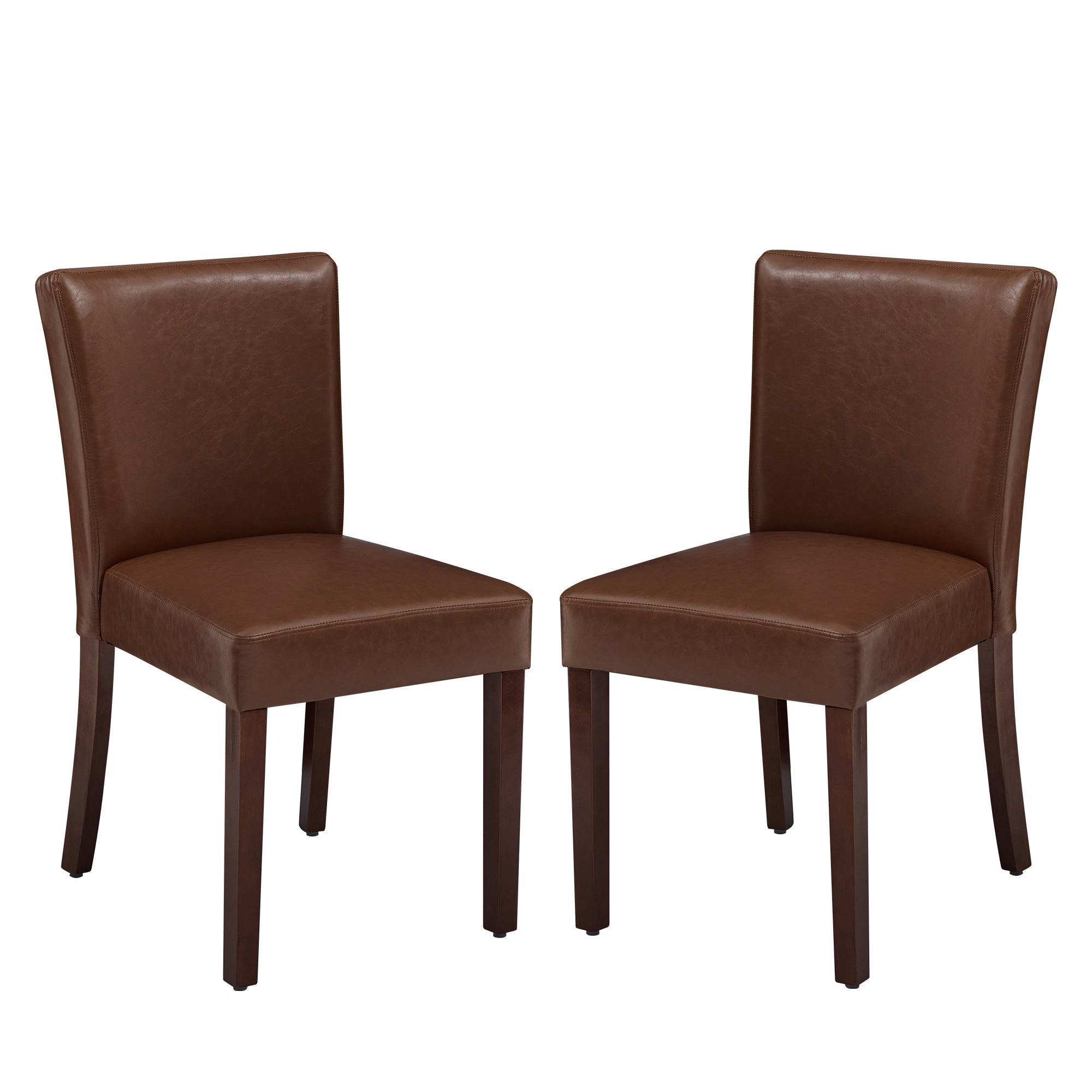 Firmoz Modern High-Back Dining Chairs with Rubberwood Legs