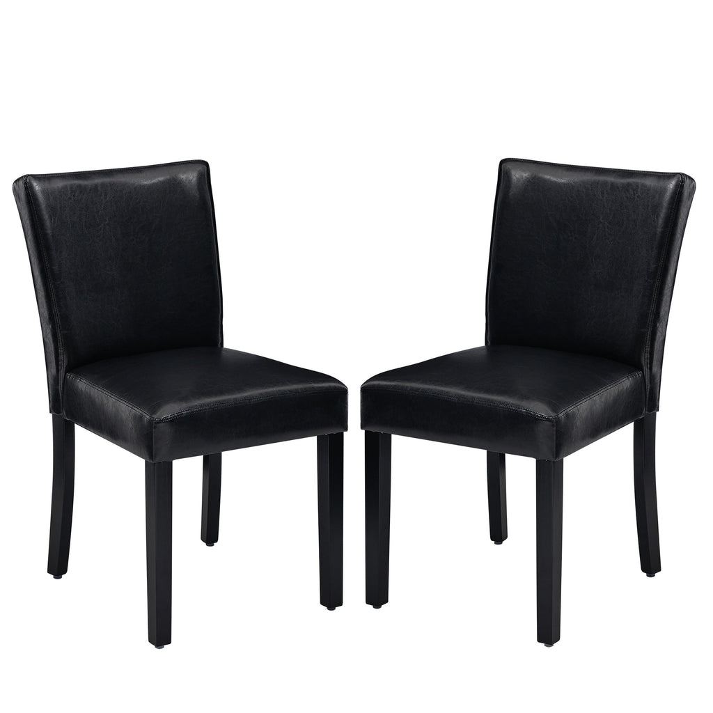 Firmoz Modern High-Back Dining Chairs with Rubberwood Legs
