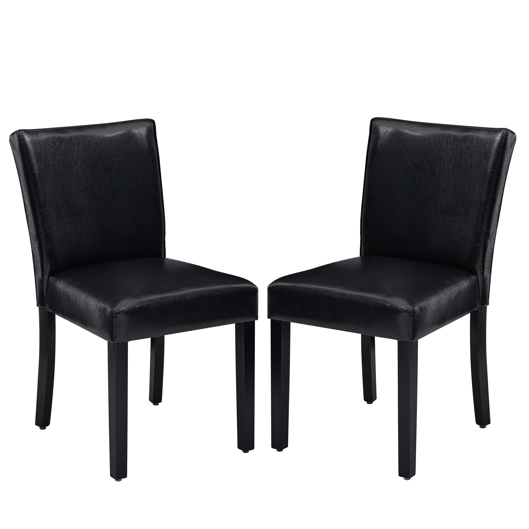Firmoz Modern High-Back Dining Chairs with Rubberwood Legs