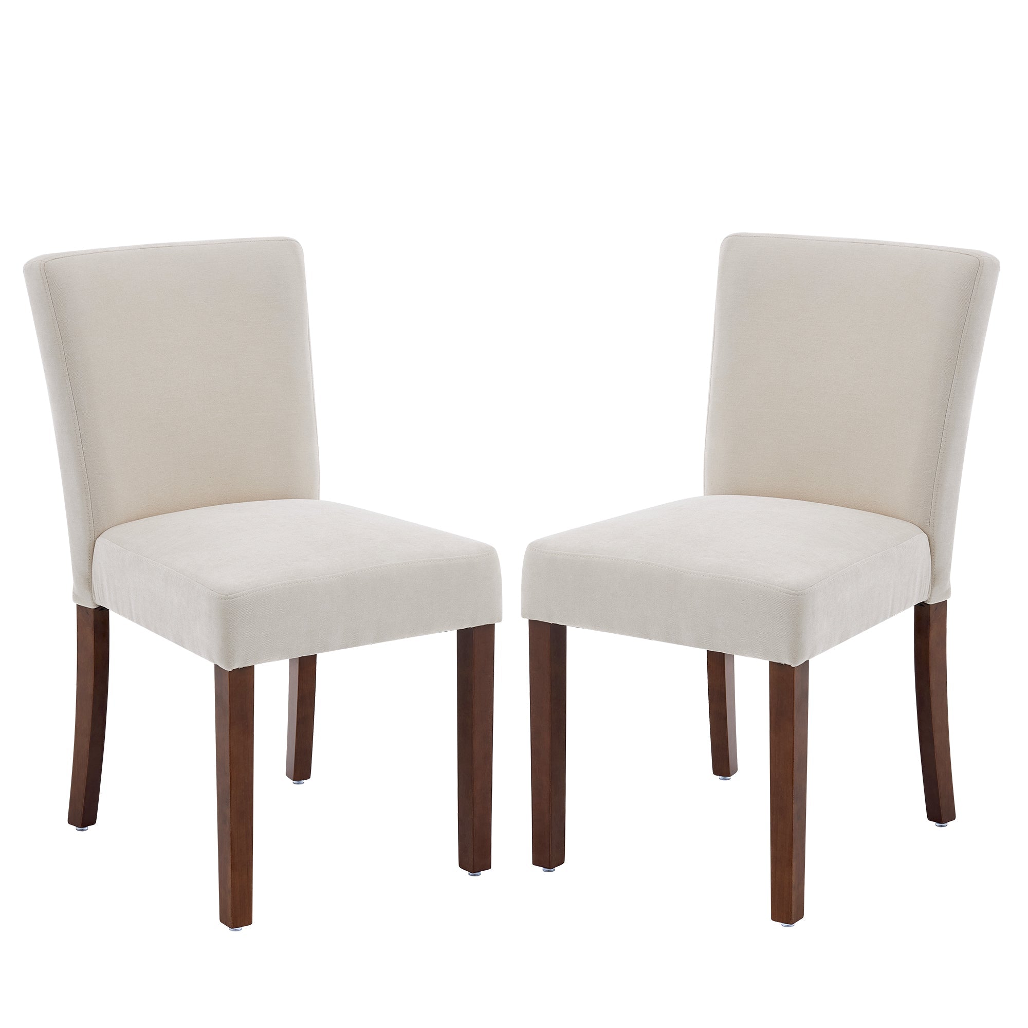 Firmoz Modern High-Back Dining Chairs with Rubberwood Legs