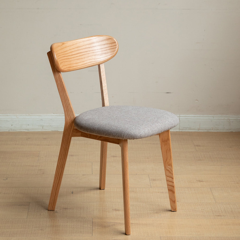 FAS Grade Oak Natural Wood  Living Room Chair with Upholstered