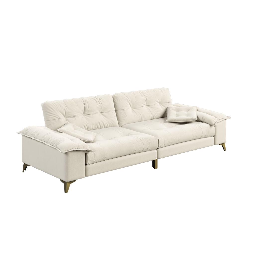 104.7 ' Modern 4-Seat Cloud Sofa with Wide Removable Armrests