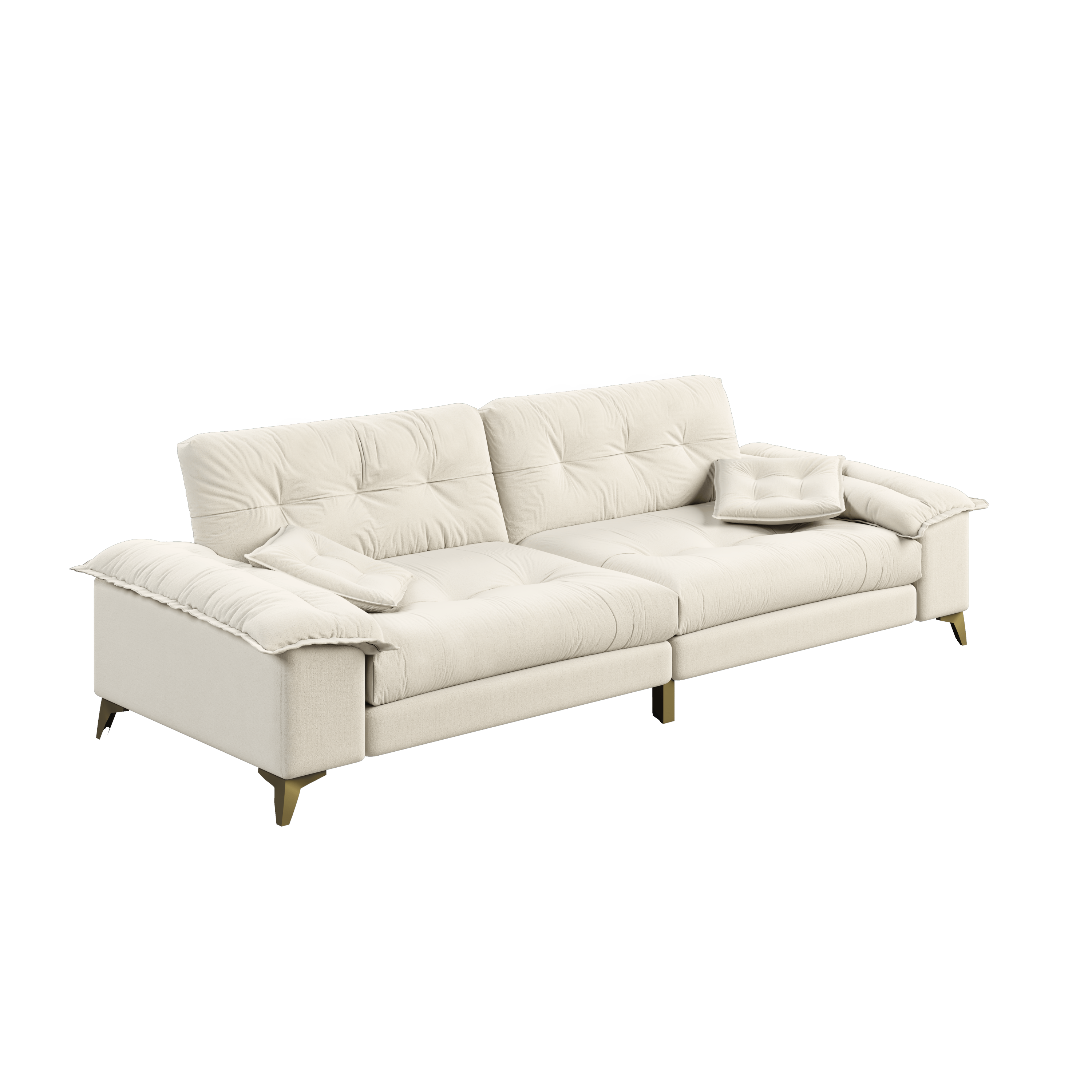 104.7 ' Modern 4-Seat Cloud Sofa with Wide Removable Armrests