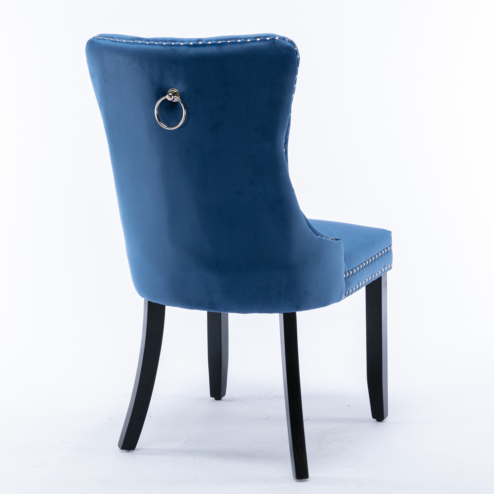 Modern High-end Tufted Solid Wood Velvet Dining Chair(Set of 2)