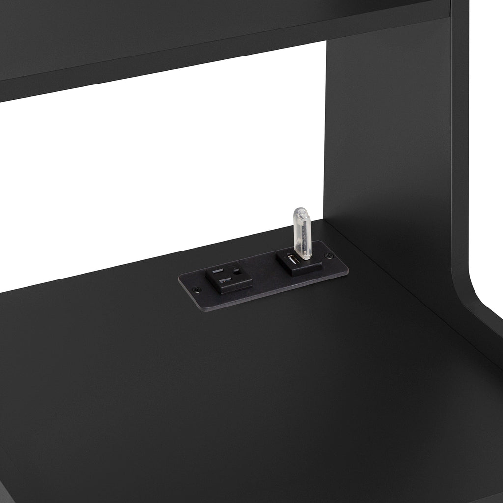 Modern Smart Nightstand with Charging Station