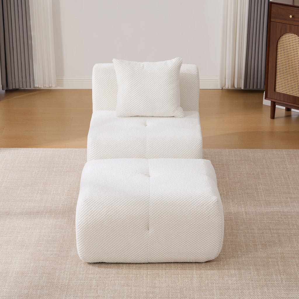 31' Modular Cloud Boneless Accent Chair with Ottoman Set