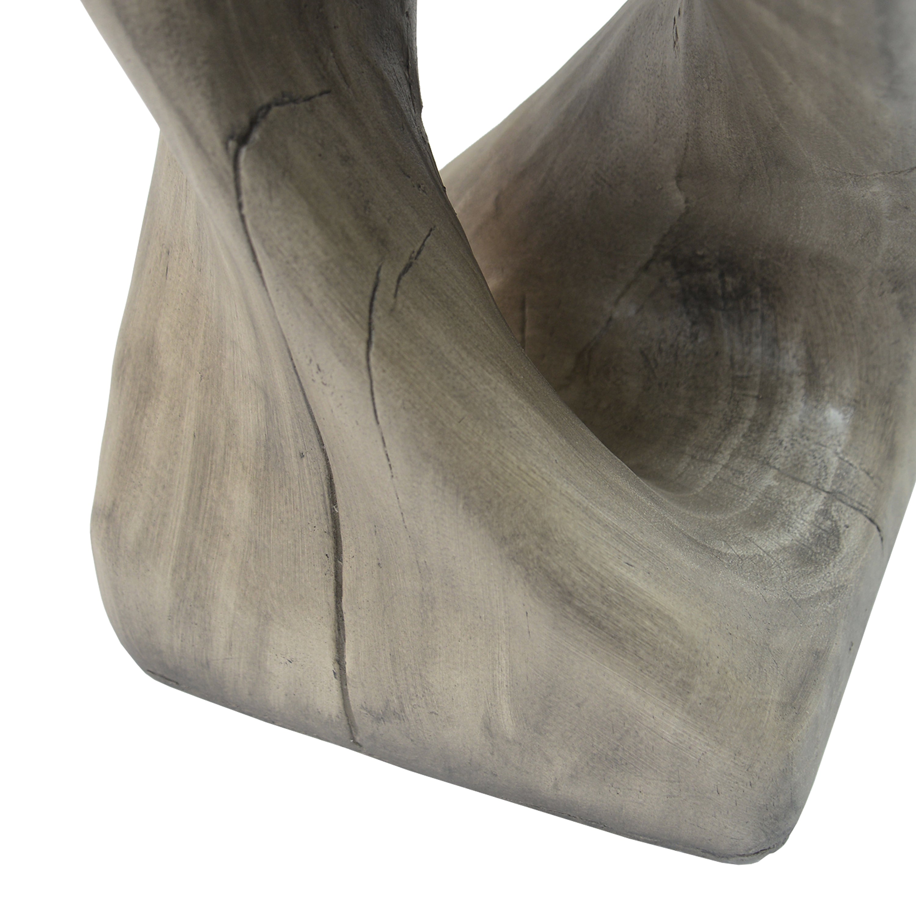 Twist Shape Side Table with Wood-like Texture