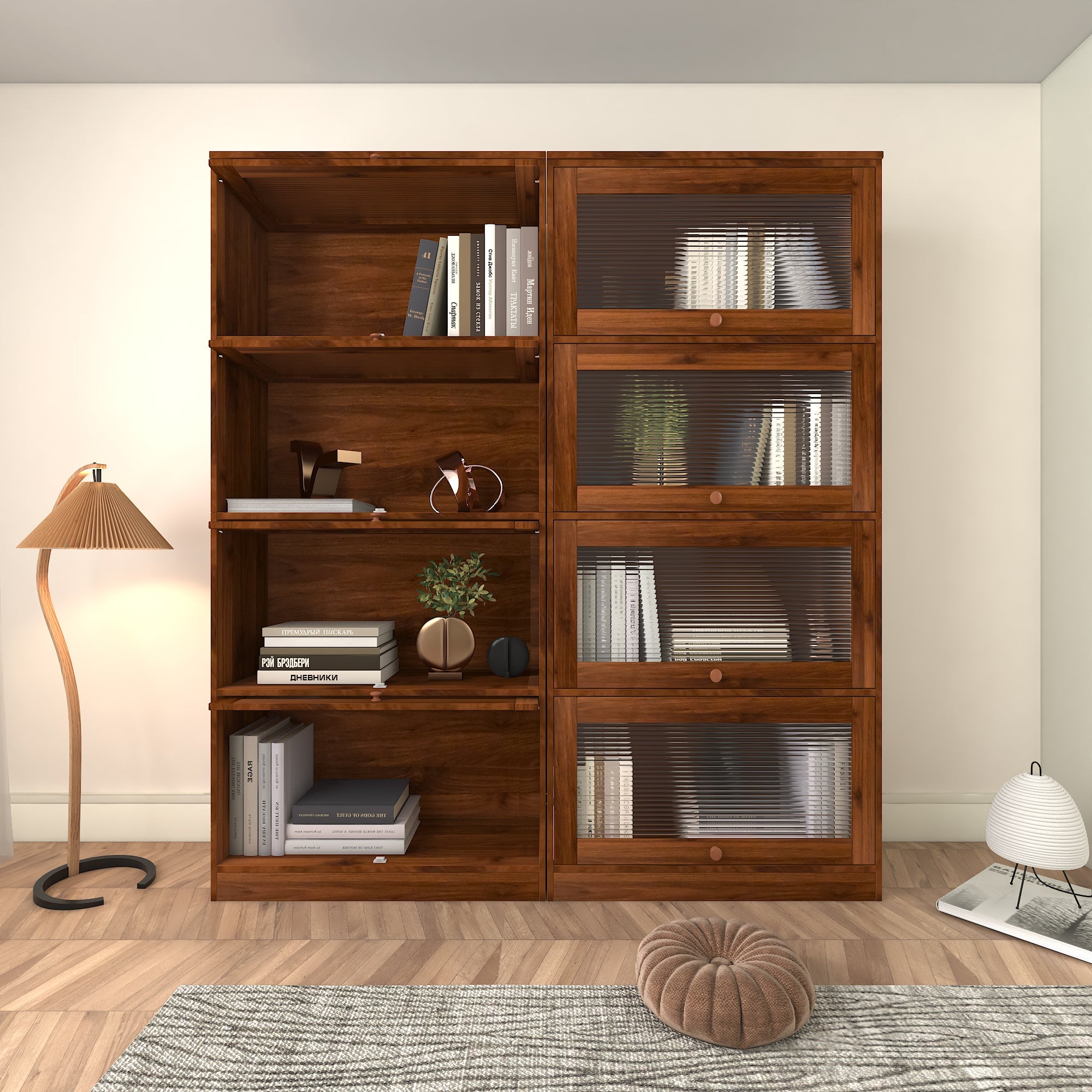 Contemporary Closed Back Glass Doors