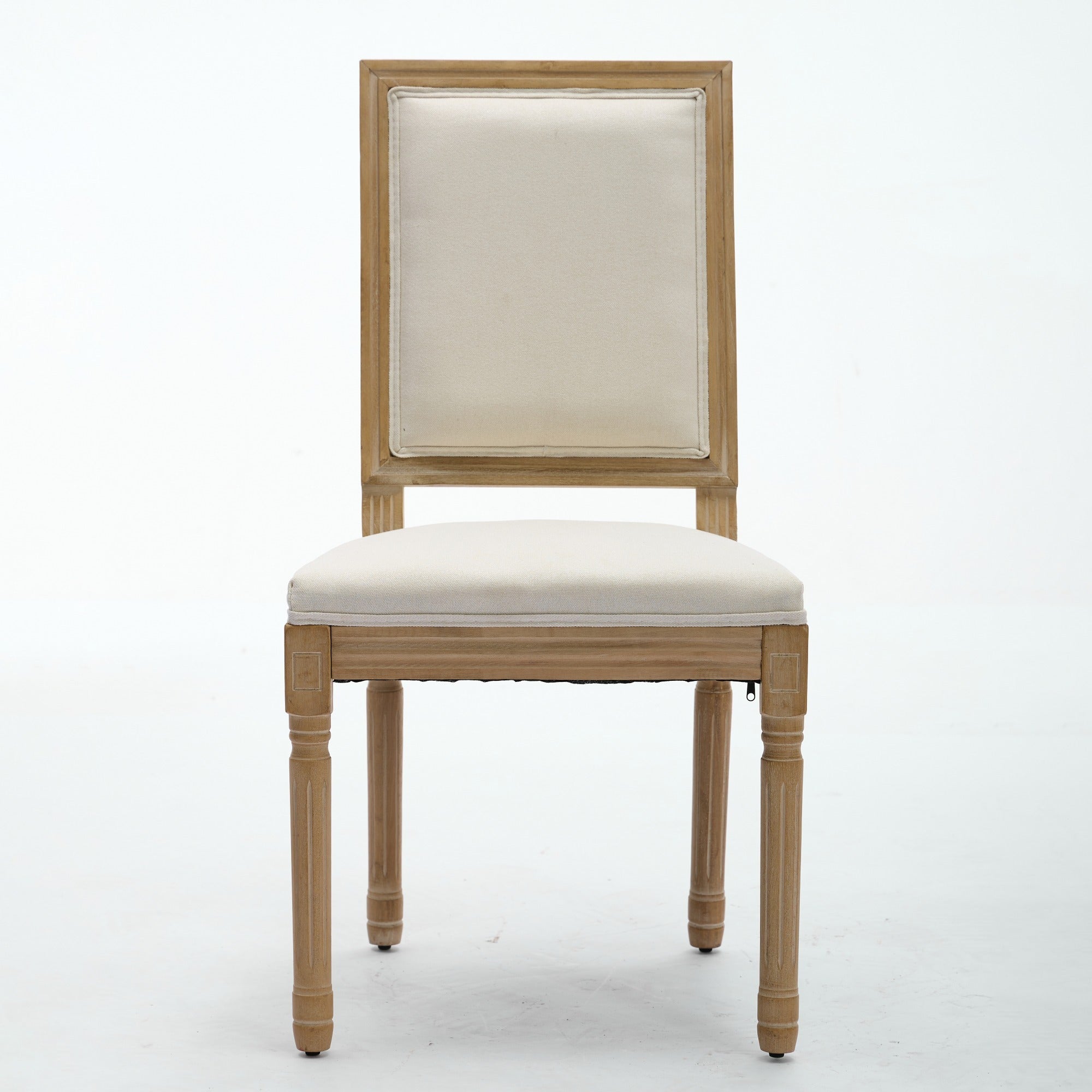 French Louis Dining Chairs with Square Backrest (Set of 2)