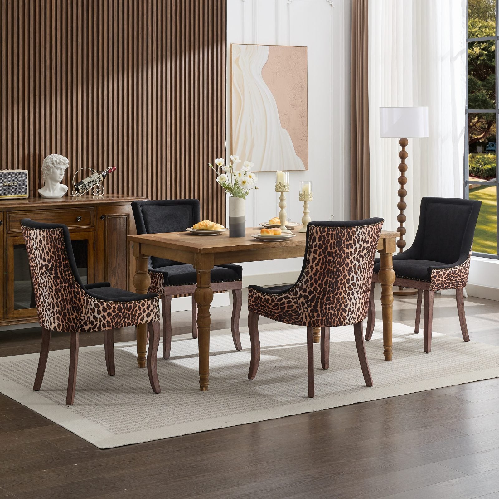 Ultra Side Thickened Fabric Dining Chair (Set of 2)