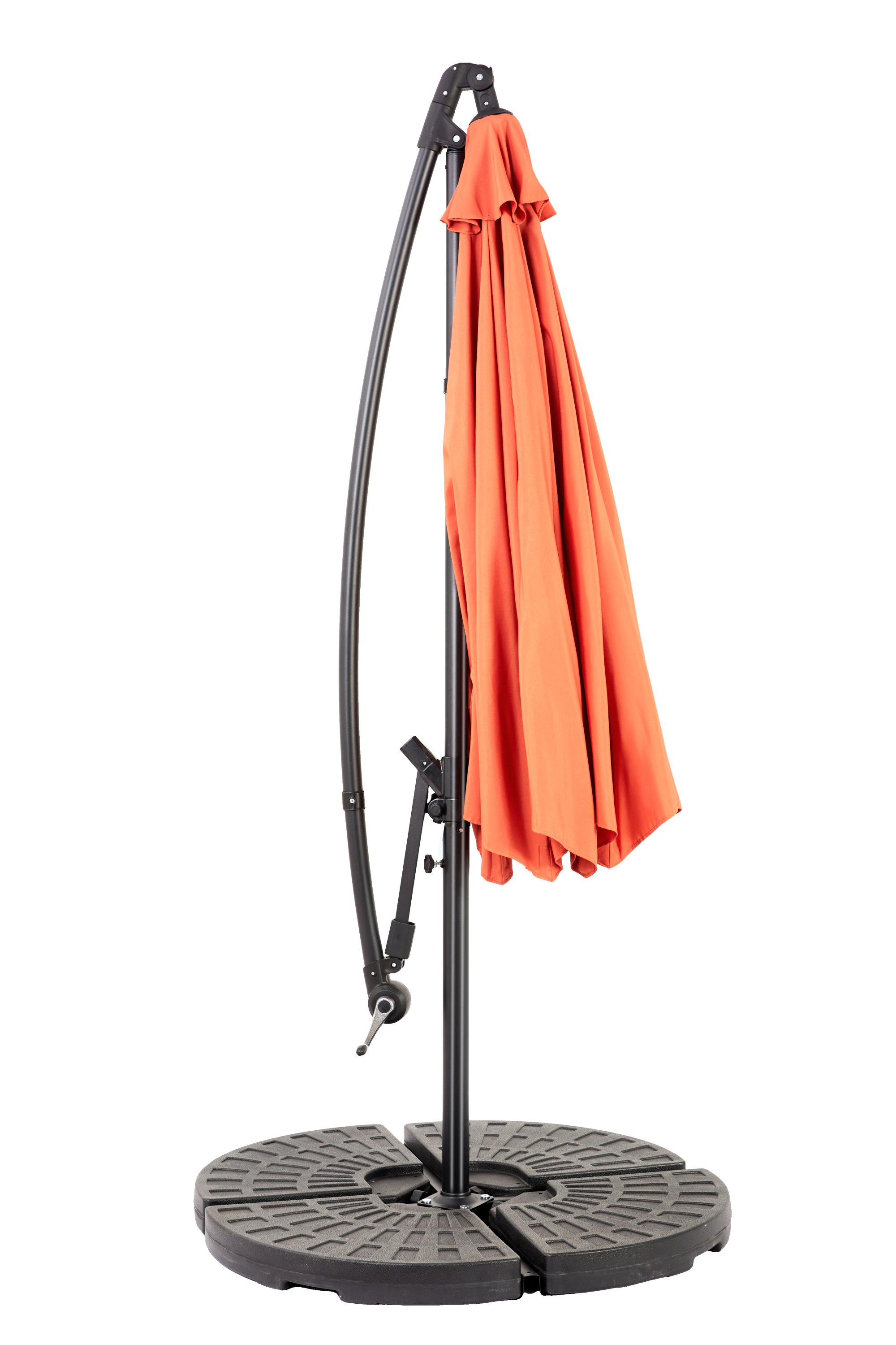 10ft Offset Patio Umbrella w/Tilt & Polyester Shade & 8 Ribs – No Base