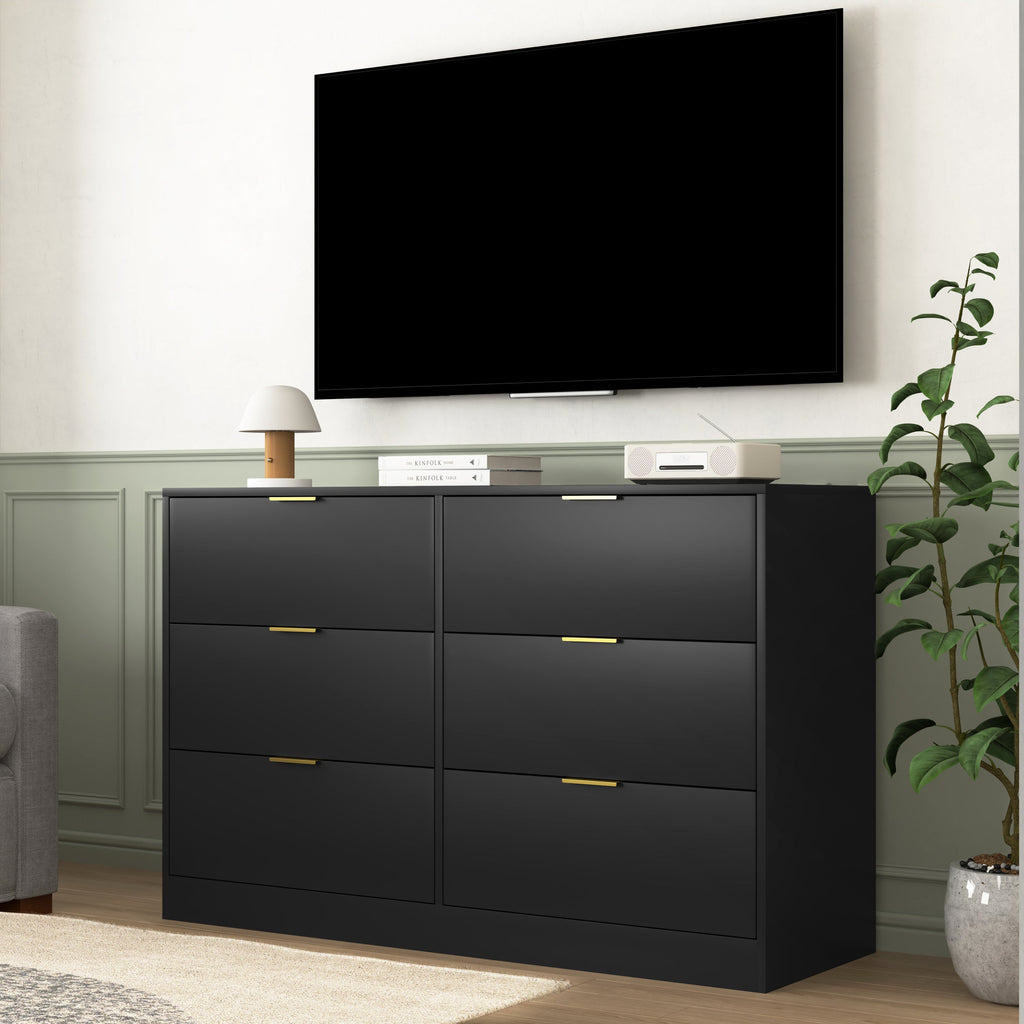 Modern 6-Drawer Dresser for Bedroom