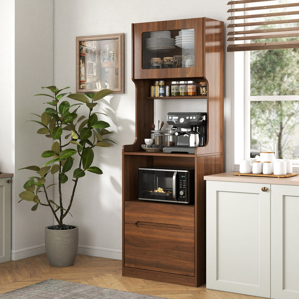 Farmhouse Kitchen Freestanding Buffet Sideboard Coffee Bar Cabinet