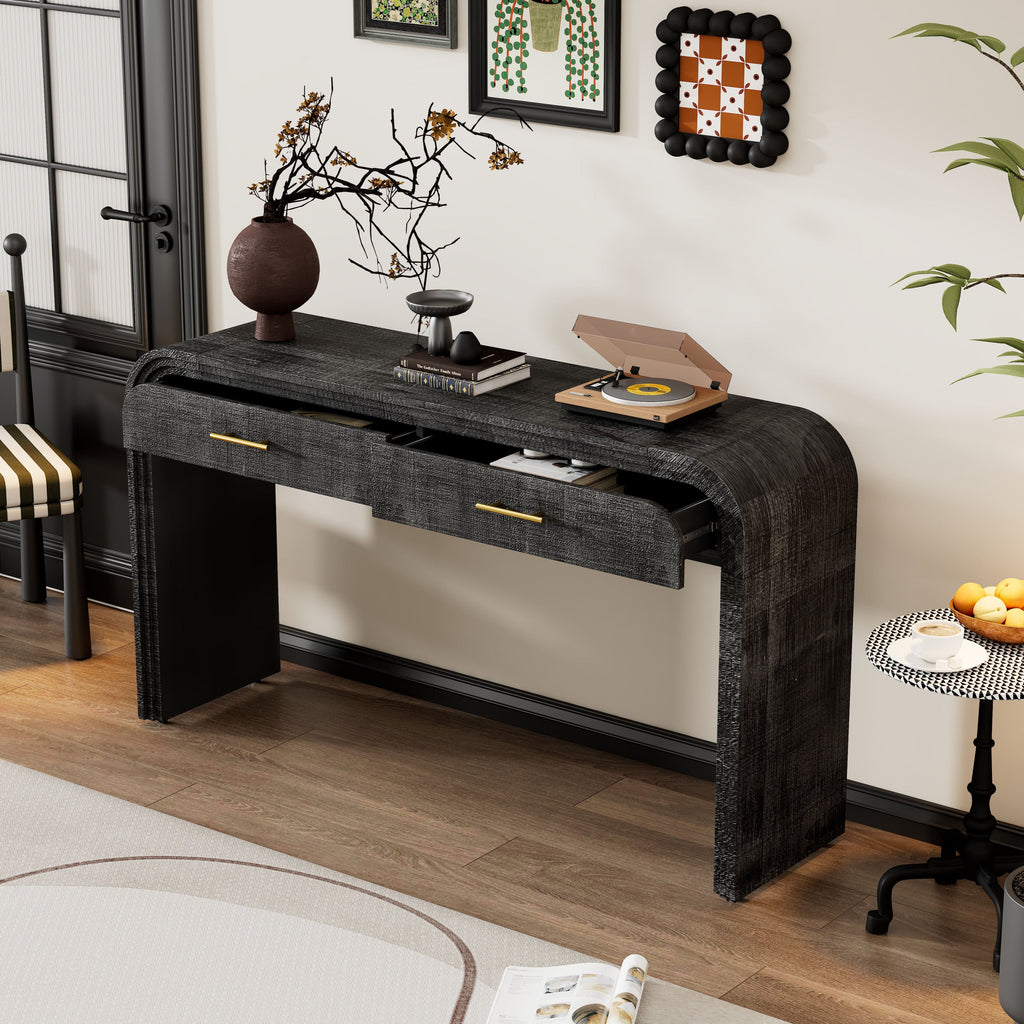 Unique Retro Silhouette Console Table with Open Style