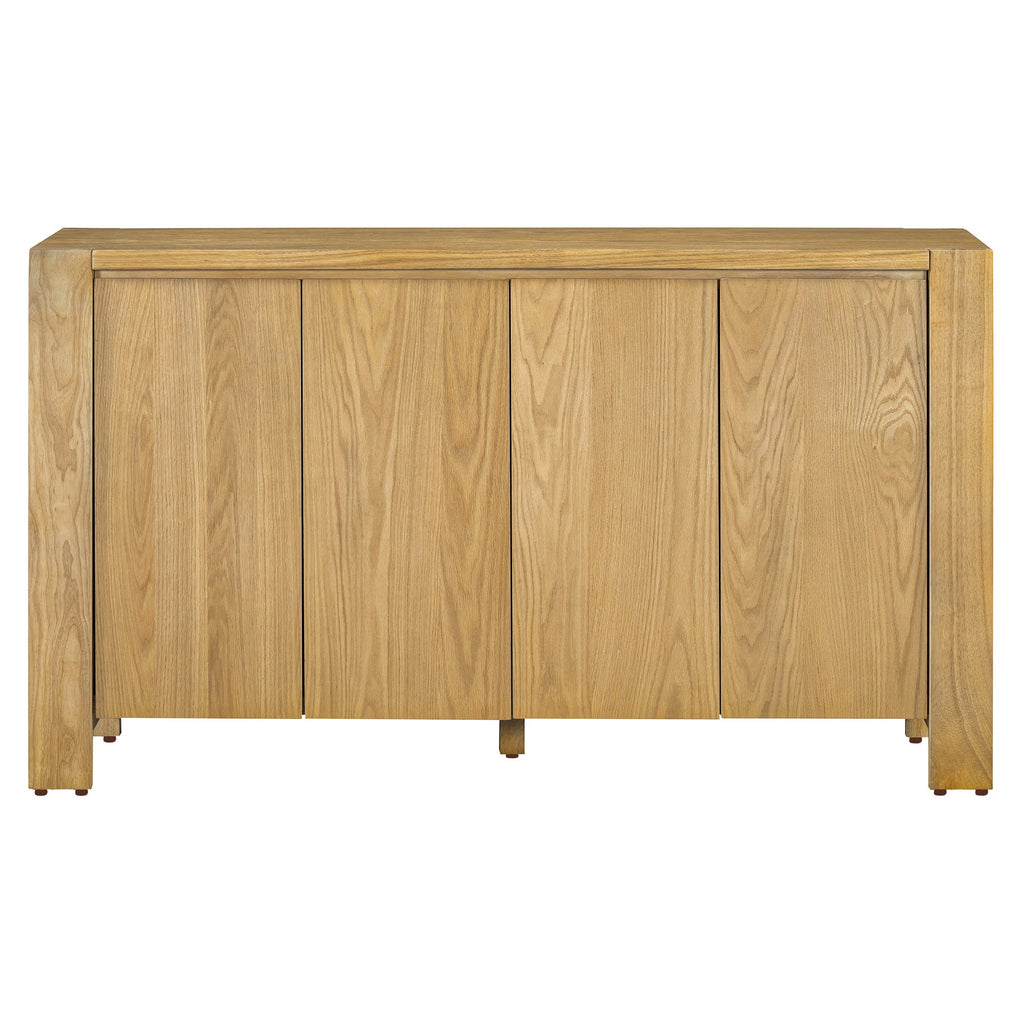4-Door Retro Wood Buffet Cabinet with Storage