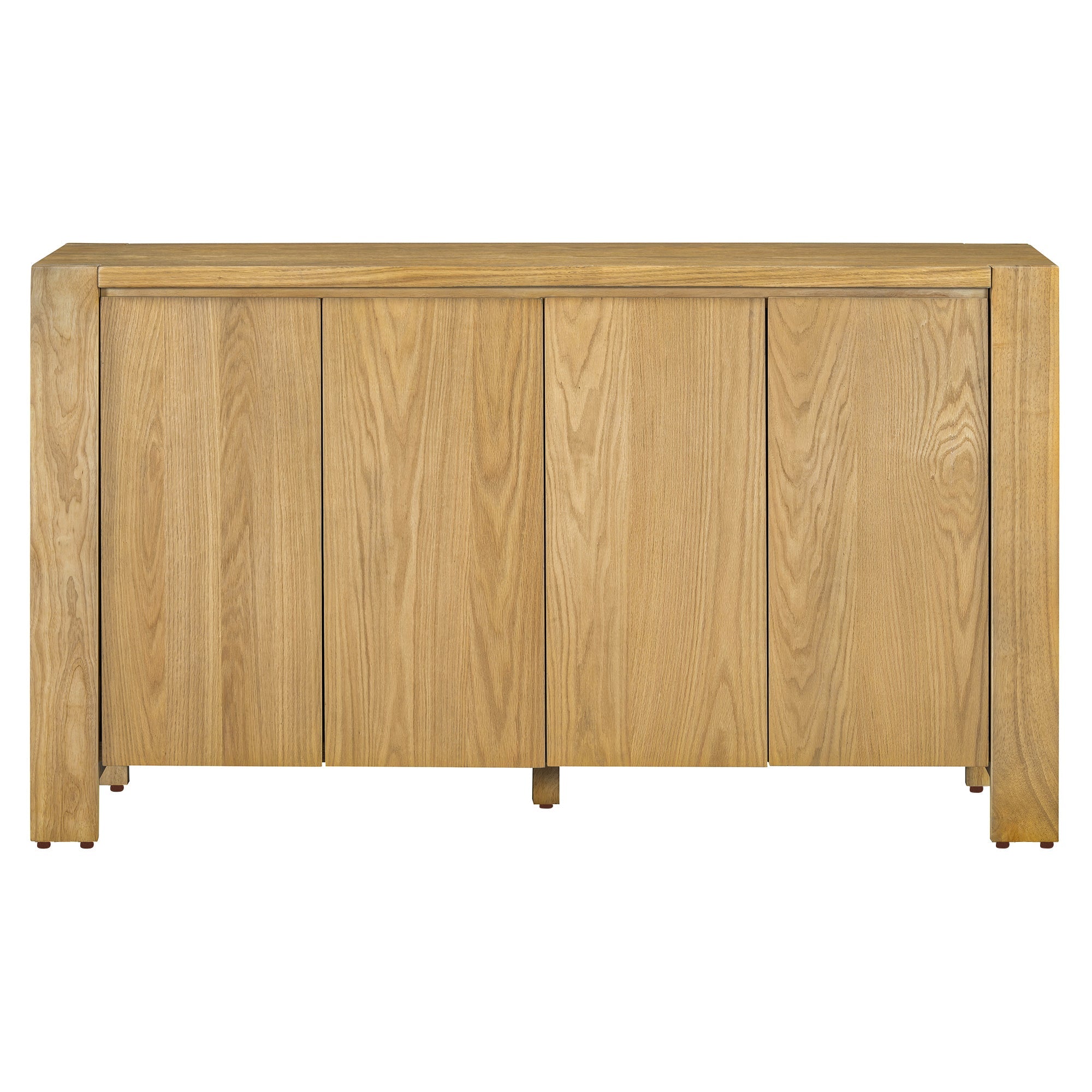 4-Door Retro Wood Buffet Cabinet with Storage