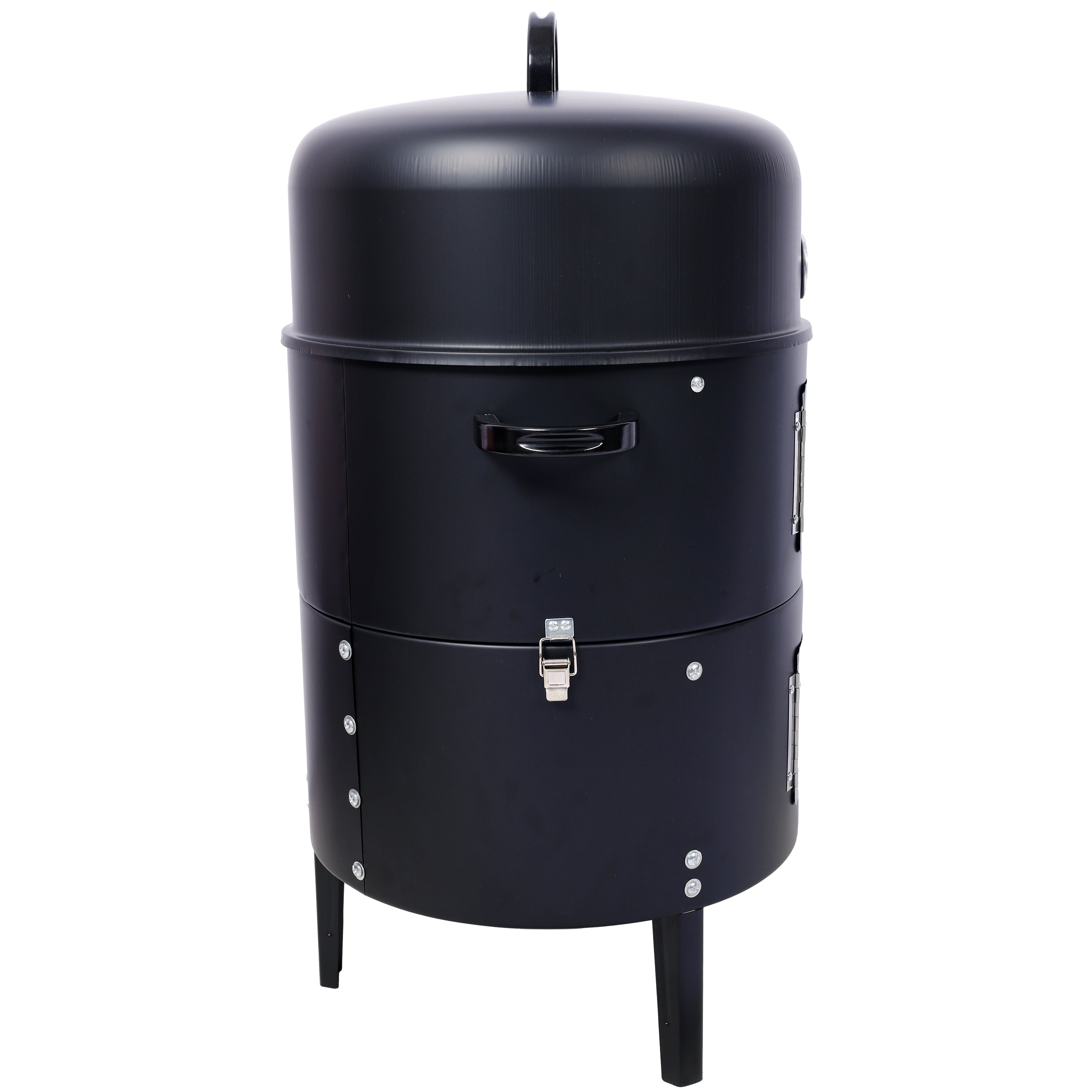 17 Inch Steel Charcoal Smoker Heavy Duty BBQ Grill Outdoor Cooking Black