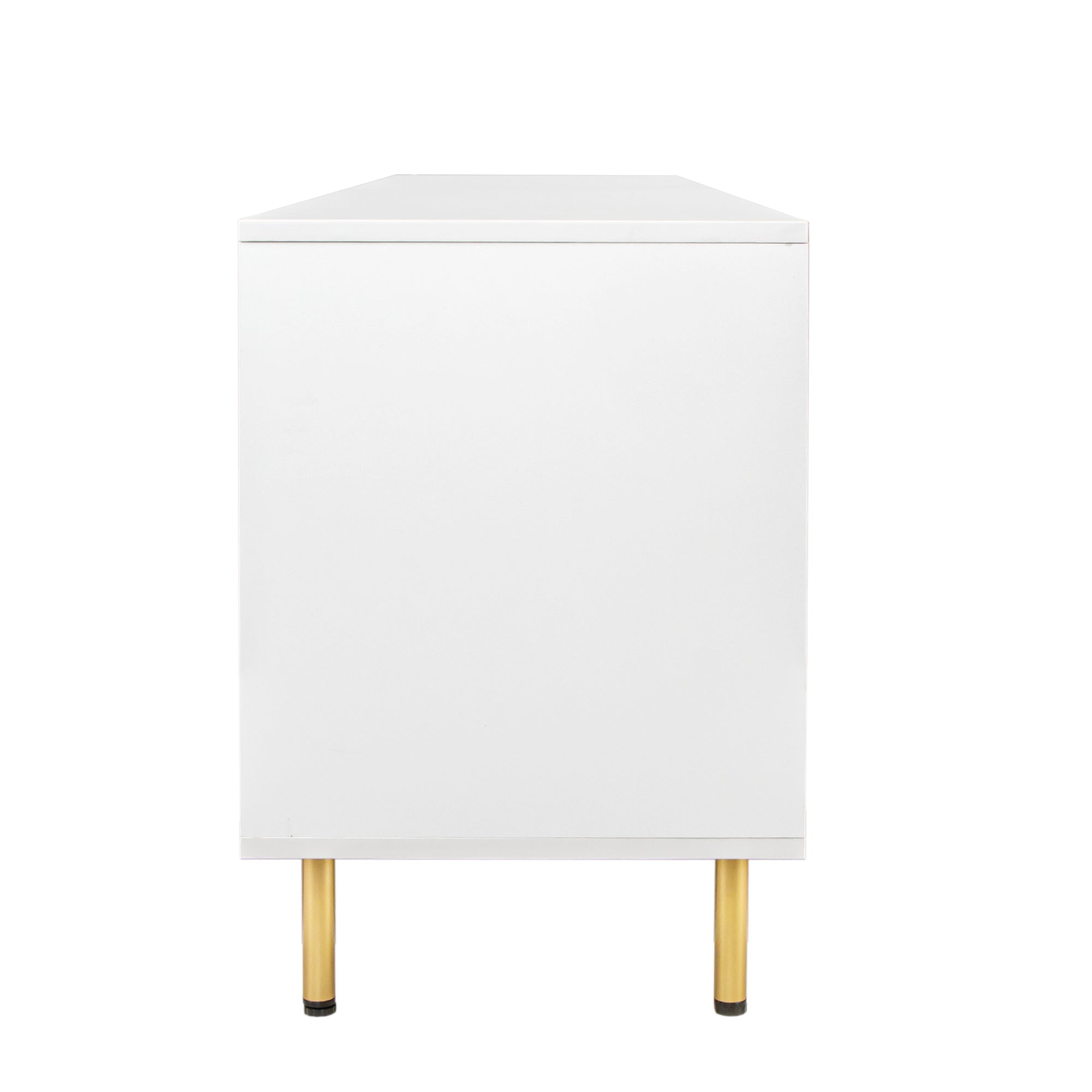 Modern Warm White TV Cabinet for 80 Inch TV Stands