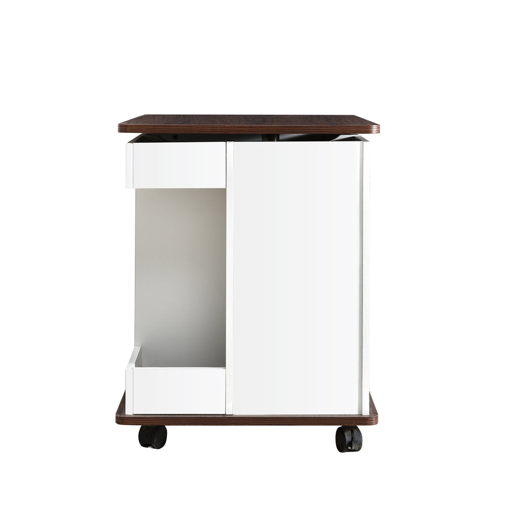 Modern Multifunctional Adjustable End Table with Wheels