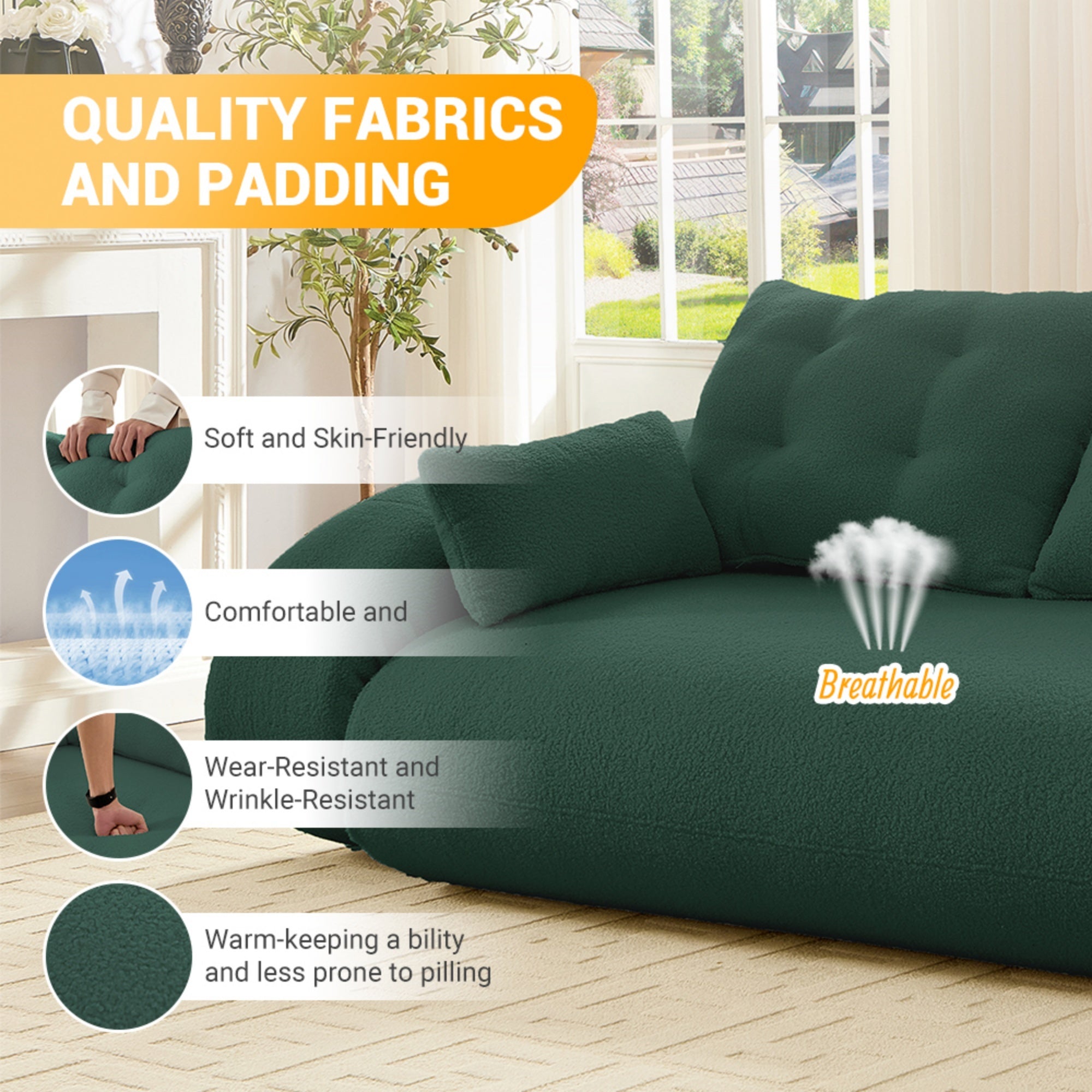 78.7 ' Multi-Functional Teddy Foldable Sofa Bed