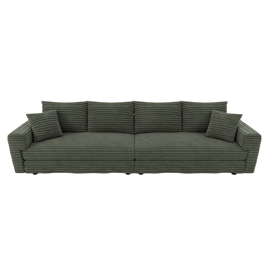 82.7' Modern Comfy Cloud Couch Sofa with Soft Pillows + Ottomans Option