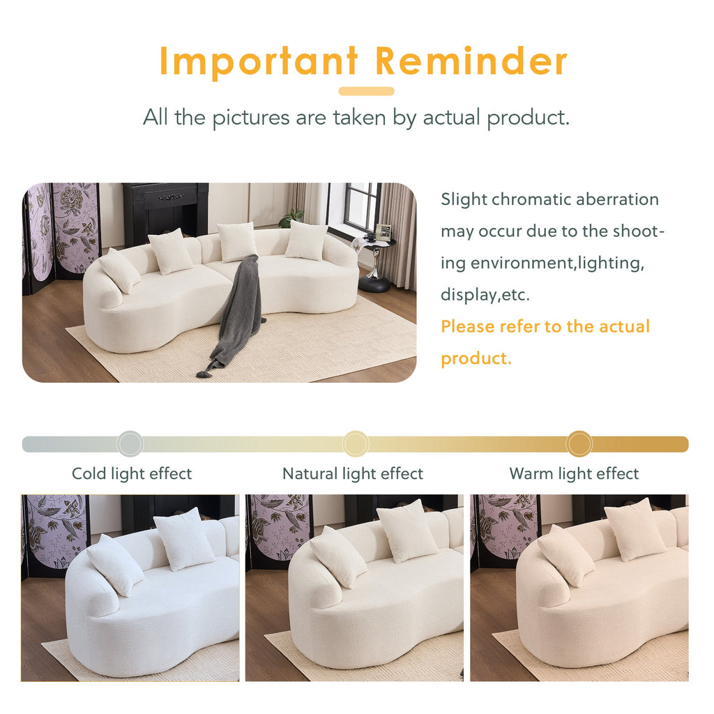 30D High-Density Sponge Sectional Couch for Living Room