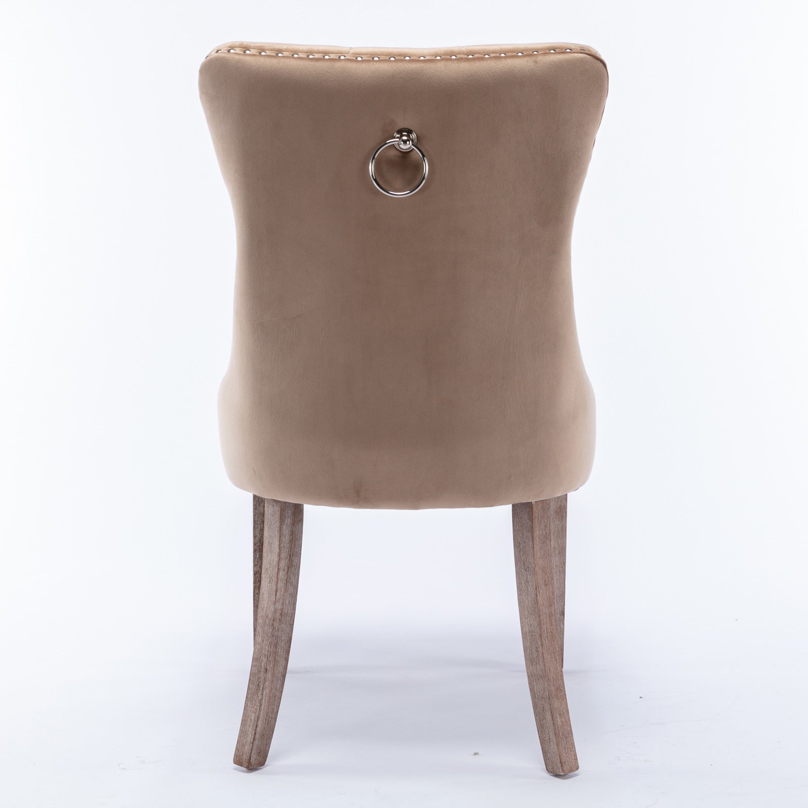 Modern High-end Tufted Solid Wood Velvet Dining Chair(Set of 2)