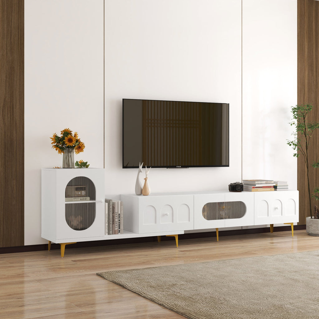 Wood Rectangle Extendable TV Stand