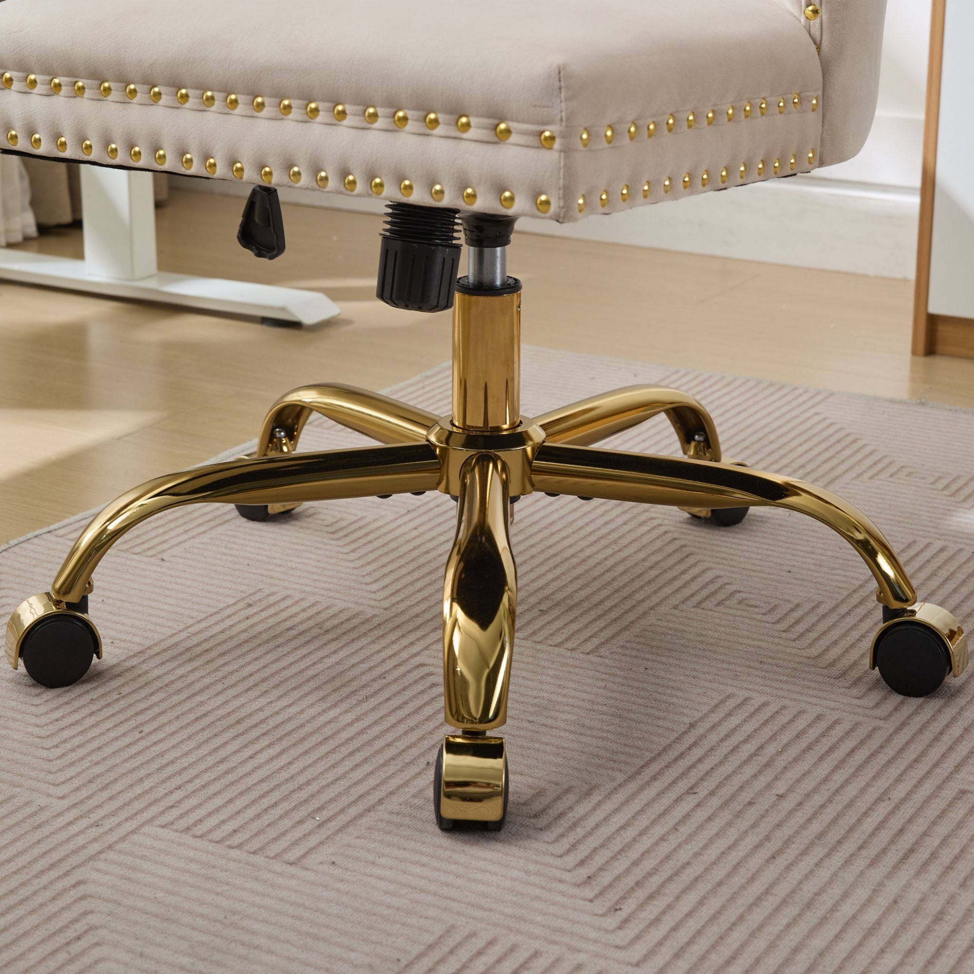 Modern Velvet Upholstered Tufted Button Home Office Chair